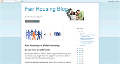 Desktop Screenshot of fairhousingblog.com